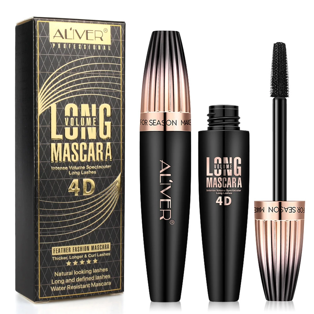 

Waterproof 4D Silk Fiber False Lash Mascara Eyelash Extension Volume Lengthening Mascara Long Lasting Eye Cosmetics Black