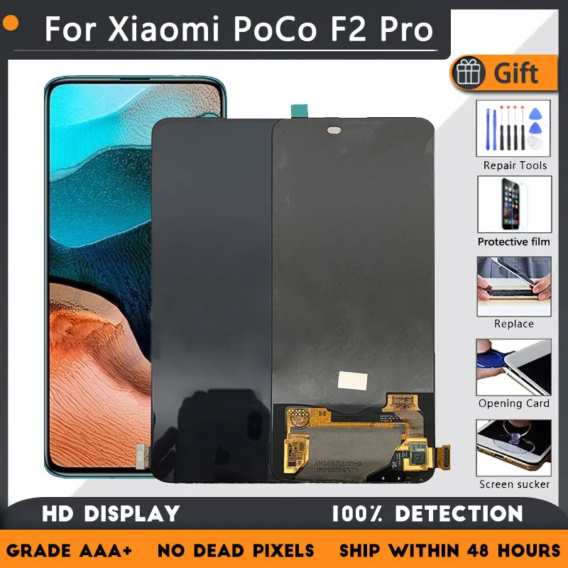 

ЖК-дисплей 6,67 ''Super AMOLED для Xiaomi Poco F2 Pro, сменный дигитайзер сенсорного экрана для redmi k30 pro