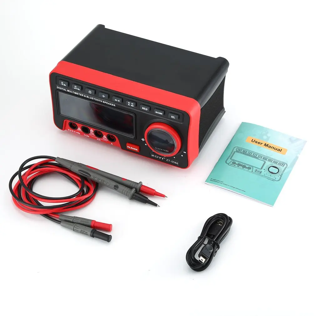 Цифровой мультиметр ZOYI T RMS настольный и динамик BT автоматический/ручной