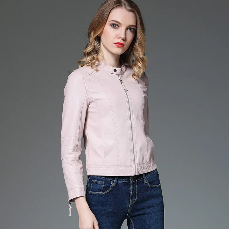 Новая брендовая осенняя куртка из искусственной кожи модные пальто на молнии с