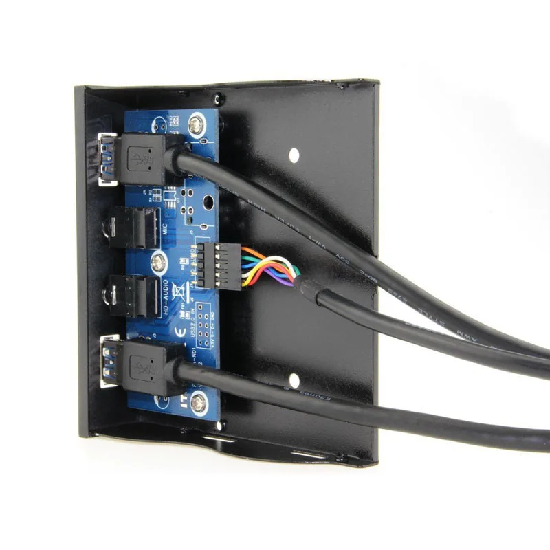 2020 Новый USB 3 0 2 портовый 5 дюймов металлическая передняя панель концентратор с 1 HD