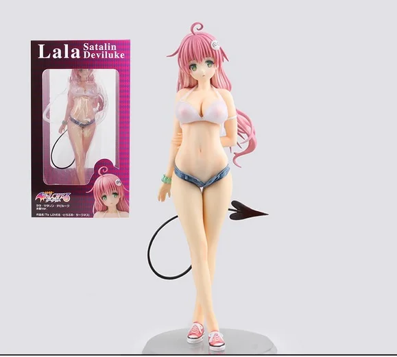 with original box Японское аниме Alter To Love ru Lala Satalin Deviluke отлитая пикантная фигурка из ПВХ новая сексуальная фигурка alter to love lala - Цвет: with original box