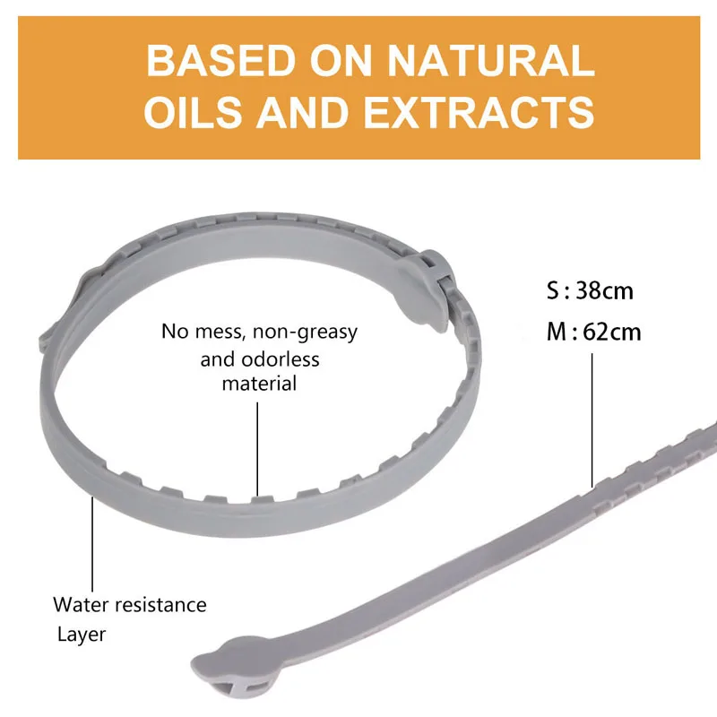 Ошейник для блох и клещей собак 8 месяцев контроль кошек Регулируемый