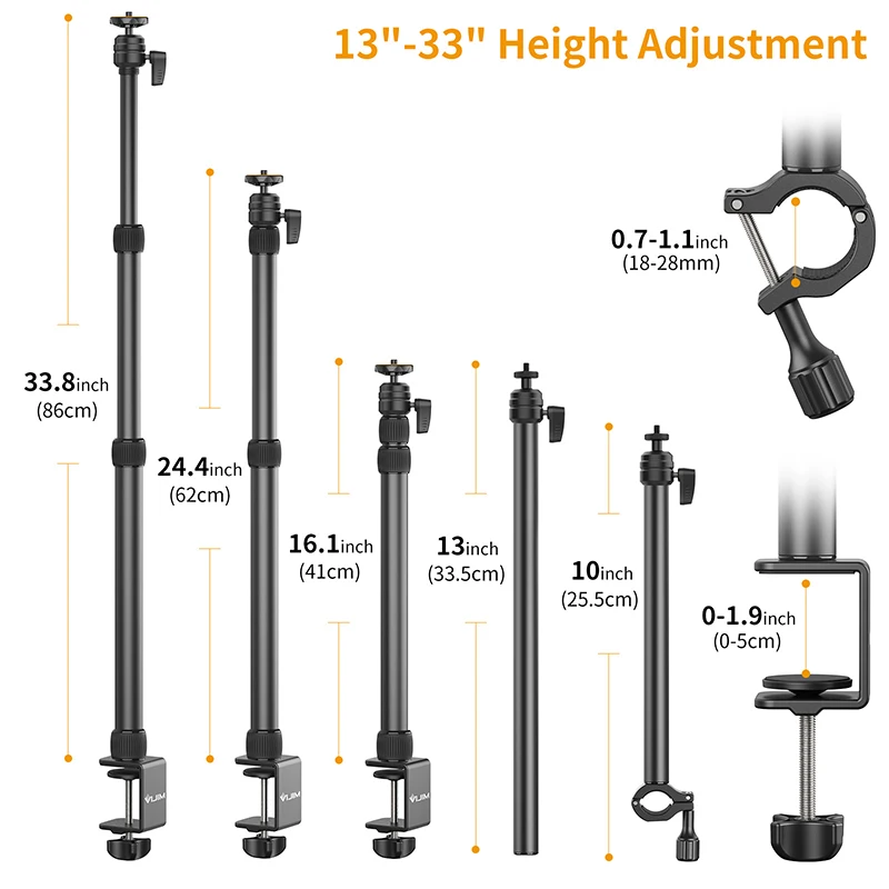 Настольный кронштейн VIJIM LS11 C-clamp осветительная стойка съемный с винтом 1/4