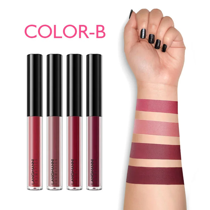 4 шт./компл. водостойкая губная помада сексуальная вампирская матовая бархатная