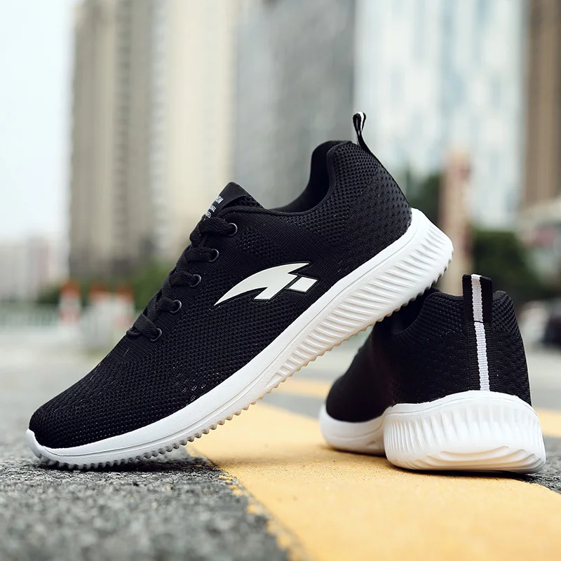 

Fashion Men's Mesh Casual Shoes Comfortable Lace-Up Men's Shoes Lightweight Vulcanized Shoes Walking Sneakers