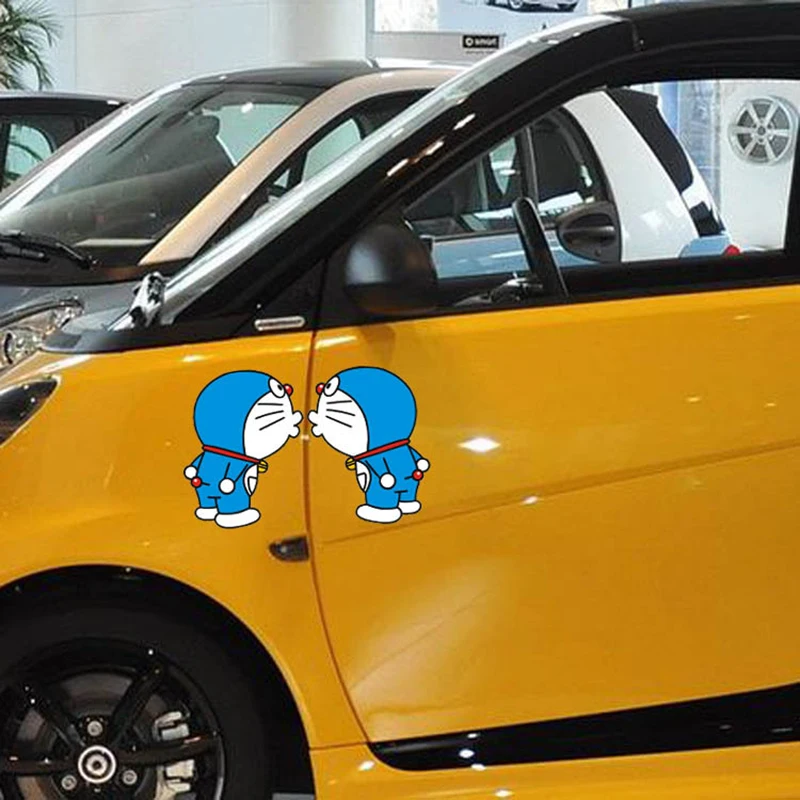 2 шт./лот Doraemon автомобильная наклейка милая мультяшная Дораэмон поцелуй вместе