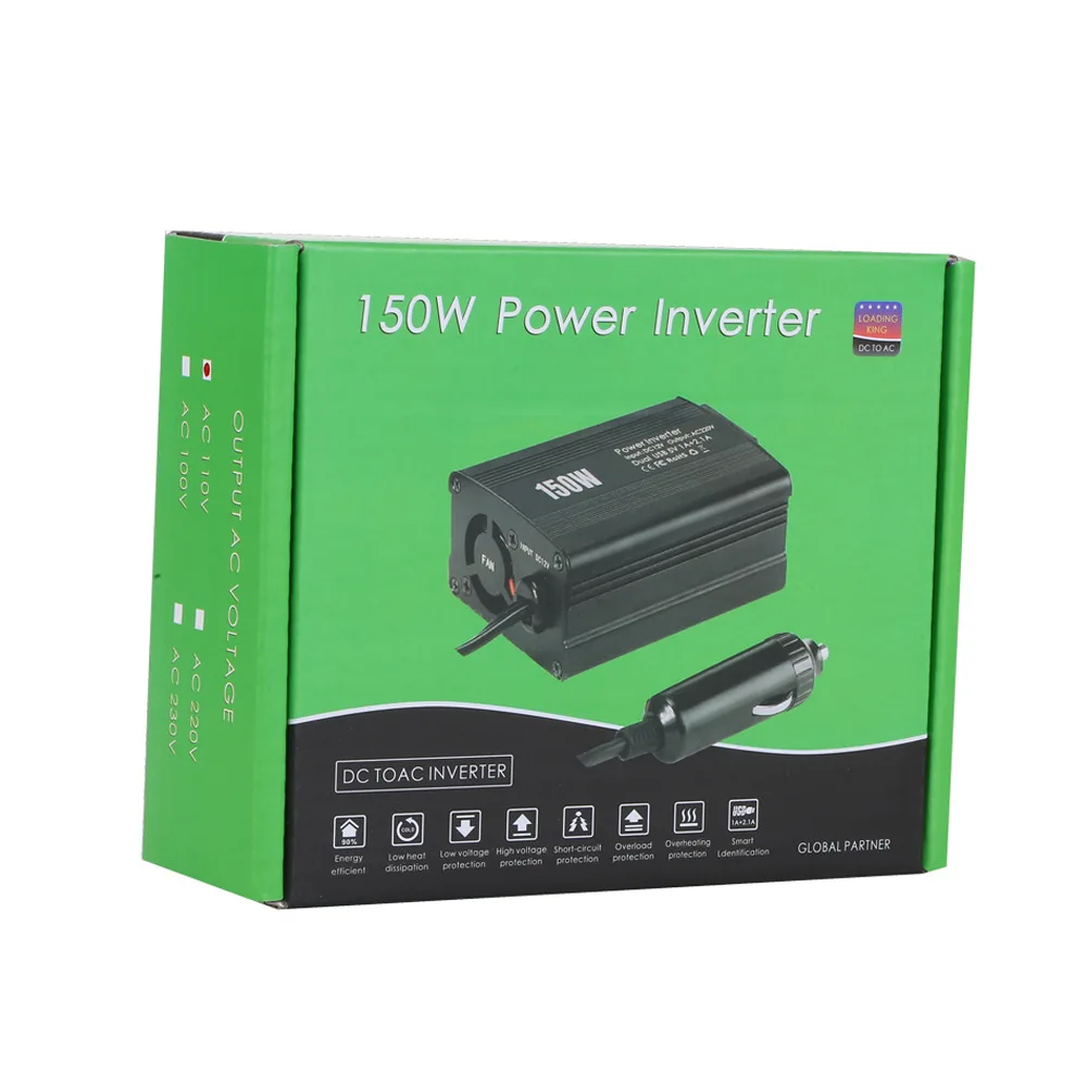 

150w vehicle-mounted inverter automotive inverter American standard inverter power converter booster with dual usb