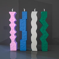 four style irregular strip geometry silicone candle mold aromatherapy gypsum strip fondant mold wholesale drop shipping