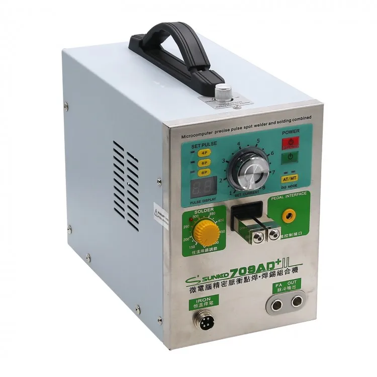 

3 In 1 SUNKKO 709AD+ Battery Pulse Spot Welder 220V For 18650 Battery Pack Welding + 70B Welding Pen