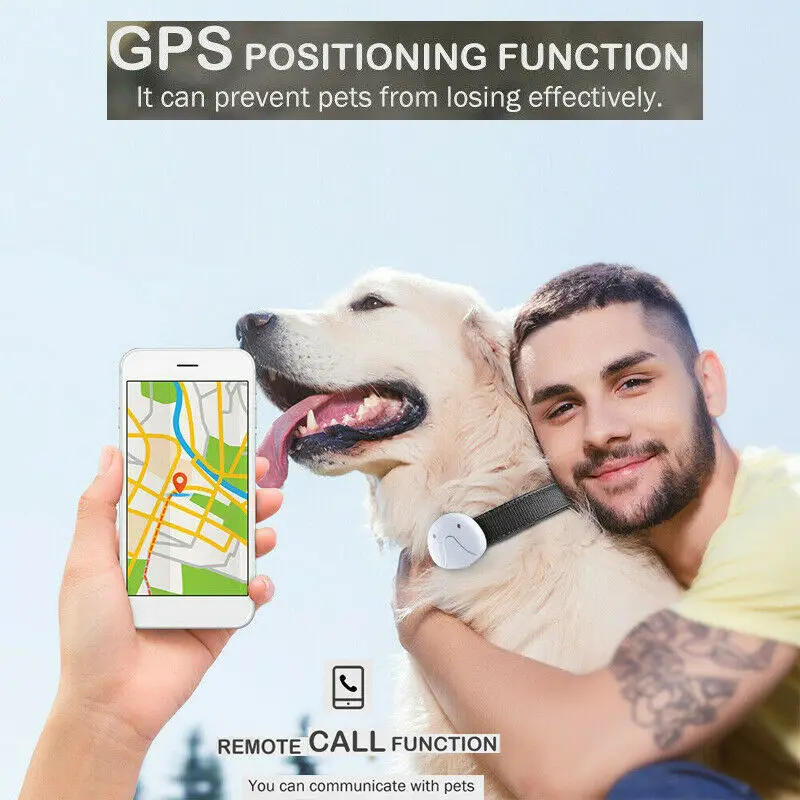 Водонепроницаемый локатор для домашних животных Smart Pet GPS GSM GPRS ошейник с
