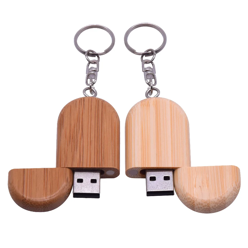 Деревянный USB флеш накопитель 2 0 с веревкой 4 ГБ 8 16 32 Овальный флешдрайв