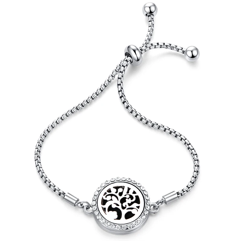 Циркон фруктовое дерево парфюм браслет из нержавеющей стали очарование Древо