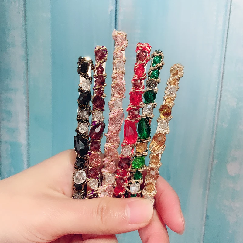 1 шт. корейские женские хрустальные стразы заколки для волос головные уборы