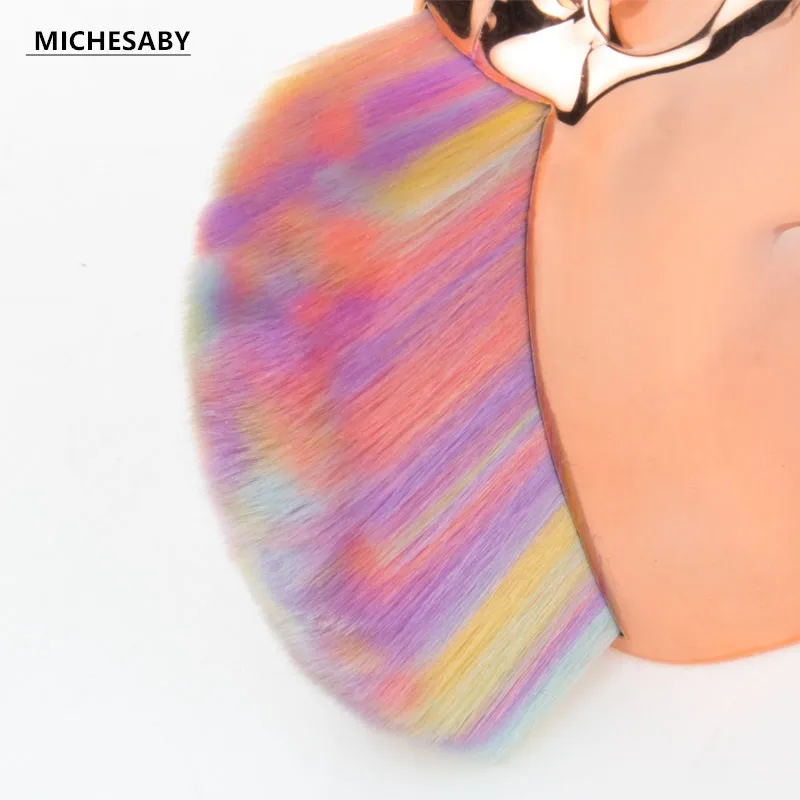 6 цветная Кисть для макияжа в виде единорога Рассыпчатая кисть пудры цвета