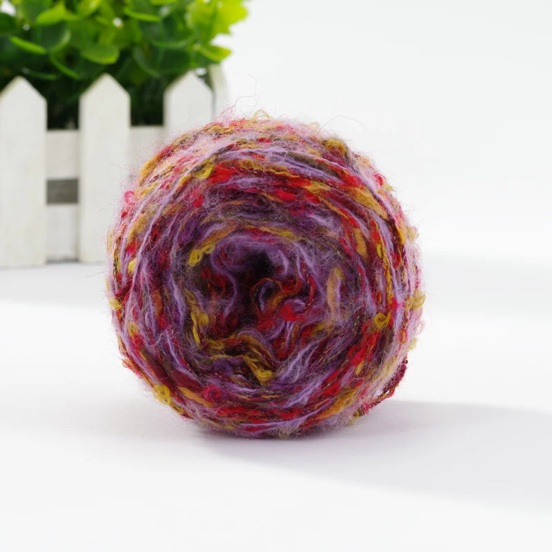 Вязание вручную ick шарф очень пушистая мохеровая пряжа вязание крючком крупные