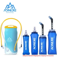 aonijie new foldable silicone water bottles bladder outdoors traveling running cycling kettle healthy soft material 250 600ml
