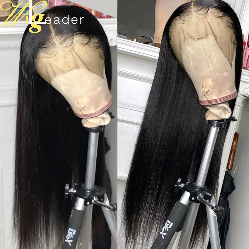 Парик Wigleader из натуральных волос без клея 150%|Парик на кружеве| |
