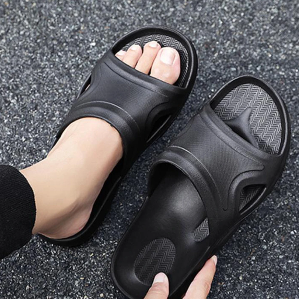 

MENS SUMMER EVA MULE SLIDES SLIPPERS CROCK DESIGN YOUNG MALE MAN BEACH FLIP FLOPS SOLID NON-SLIP OUTDOOR LIGHTED