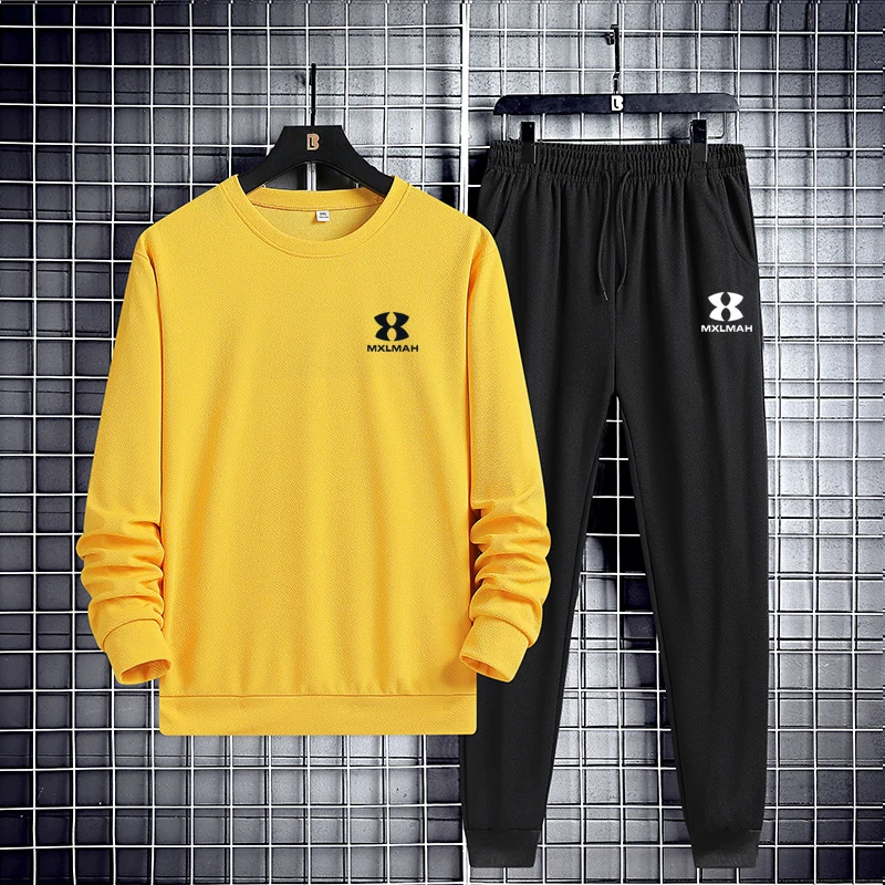 Мужской спортивный костюм с круглым вырезом комплект из 2 предметов для мужчин