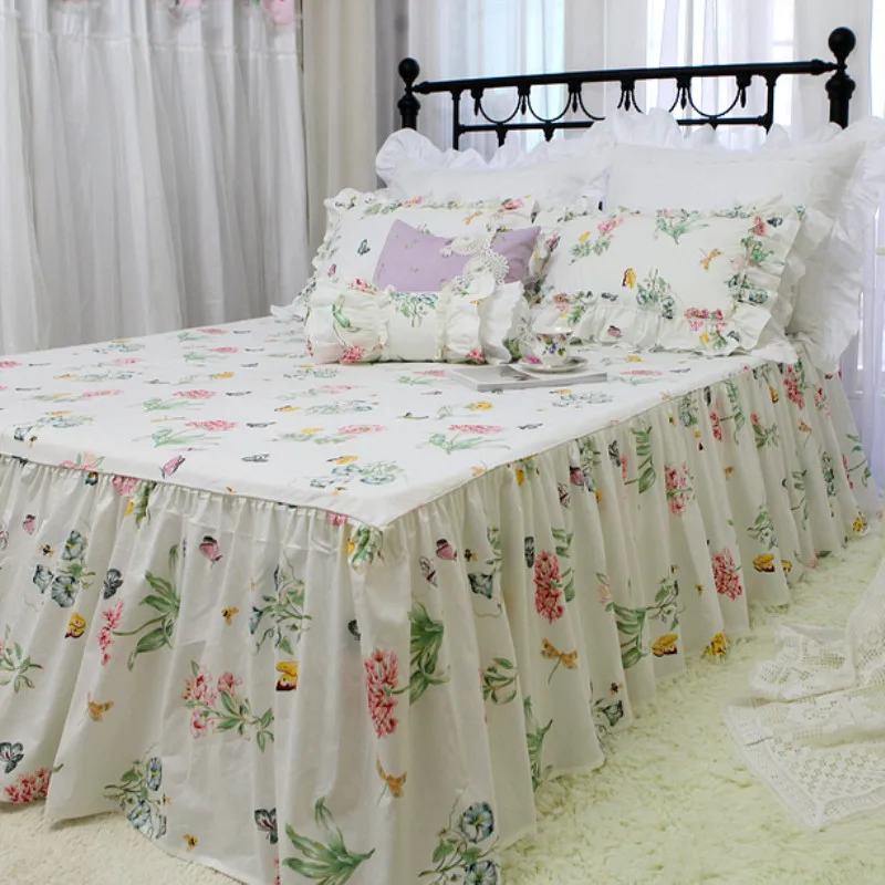 Популярное постельное белье с изображением бабочек и цветов принцессы