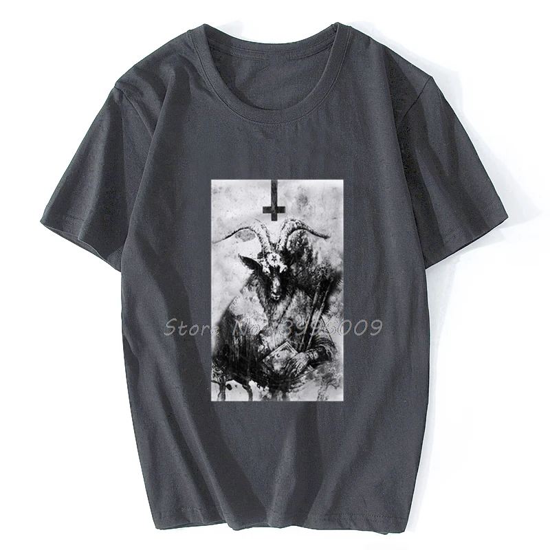 Футболка с надписью Baphomet Satanism пентаграмма оккультный сатаник Церковь Сатаны