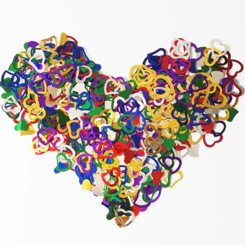 Украшение для стола в виде персикового сердца с конфетти 15 цветов|Флажки вымпелы