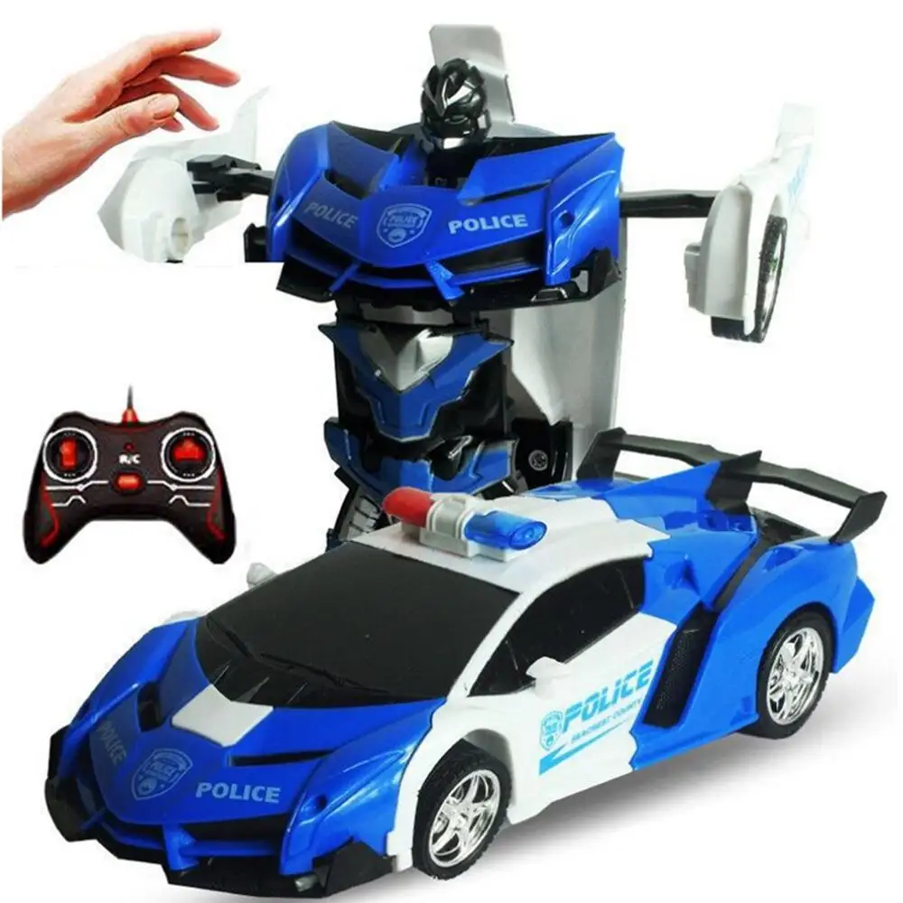 Автомобиль-трансформер с датчиком жестов детские игрушки 2 в 1 полицейский