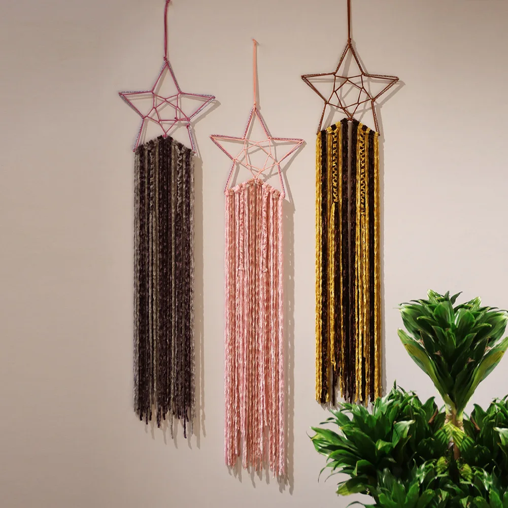 

Nordic Style Personality Simple Five-pointed Star Pendant Hand-woven Dream Catcher Pendant Home Decoration