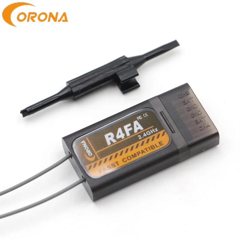 Ресивер Corona R4FA 2 4 ГГц 4CH Fasst совместимый с передатчиком Futaba 8FG 10CG 12FG 14SG 16SZ|Детали и