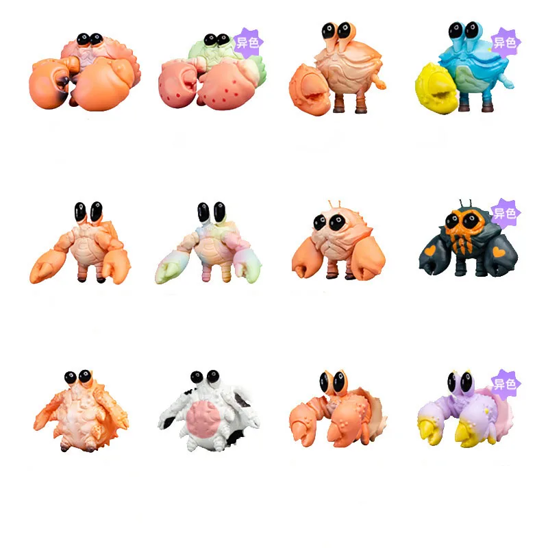 

Genuine Crab Model Seafood Crab Hand-made Breaded Crab Hermit Crab King Crab Home Decor Kids Toys Ocean World Blind Box Toys