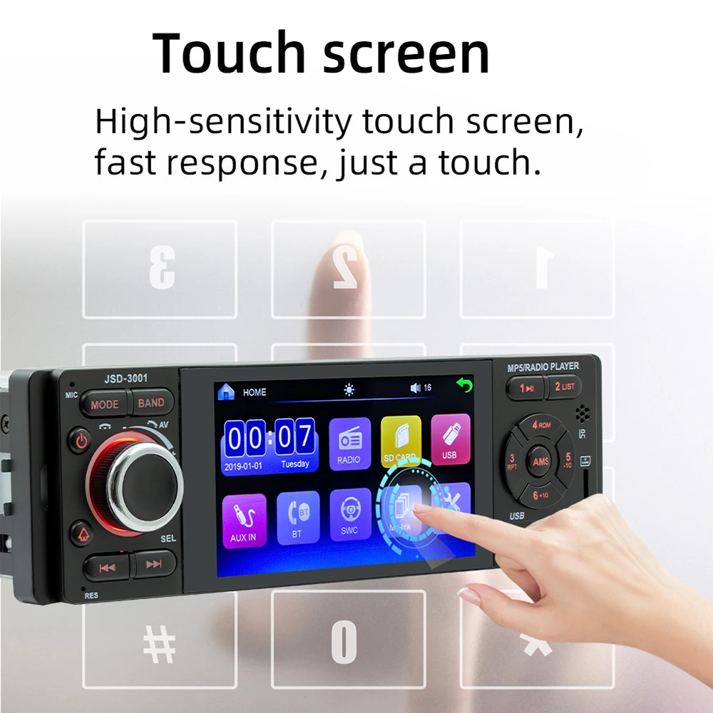 Автомобильный радиоприемник Fm стереоприемник мультимедийный видеоплеер с