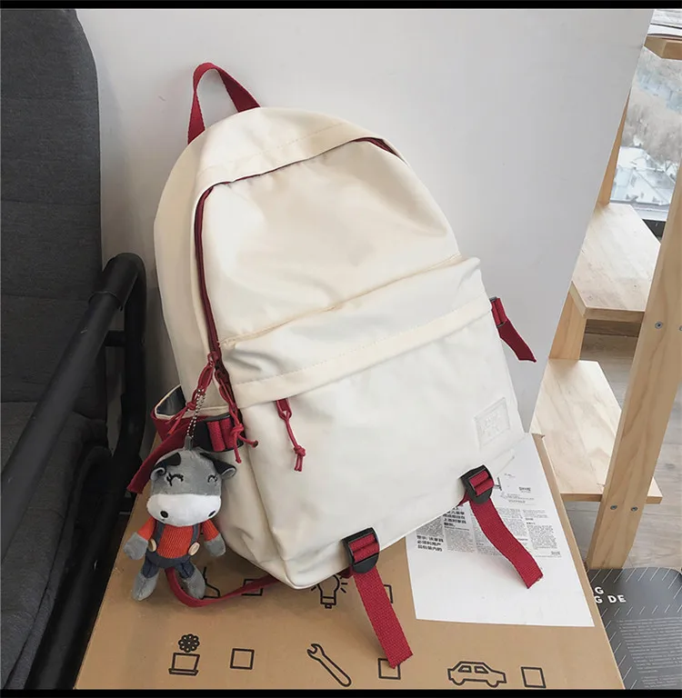

YTX1732 2021 new Korean version of Harajuku ulzzang high school student solid color bag ins campus backpack