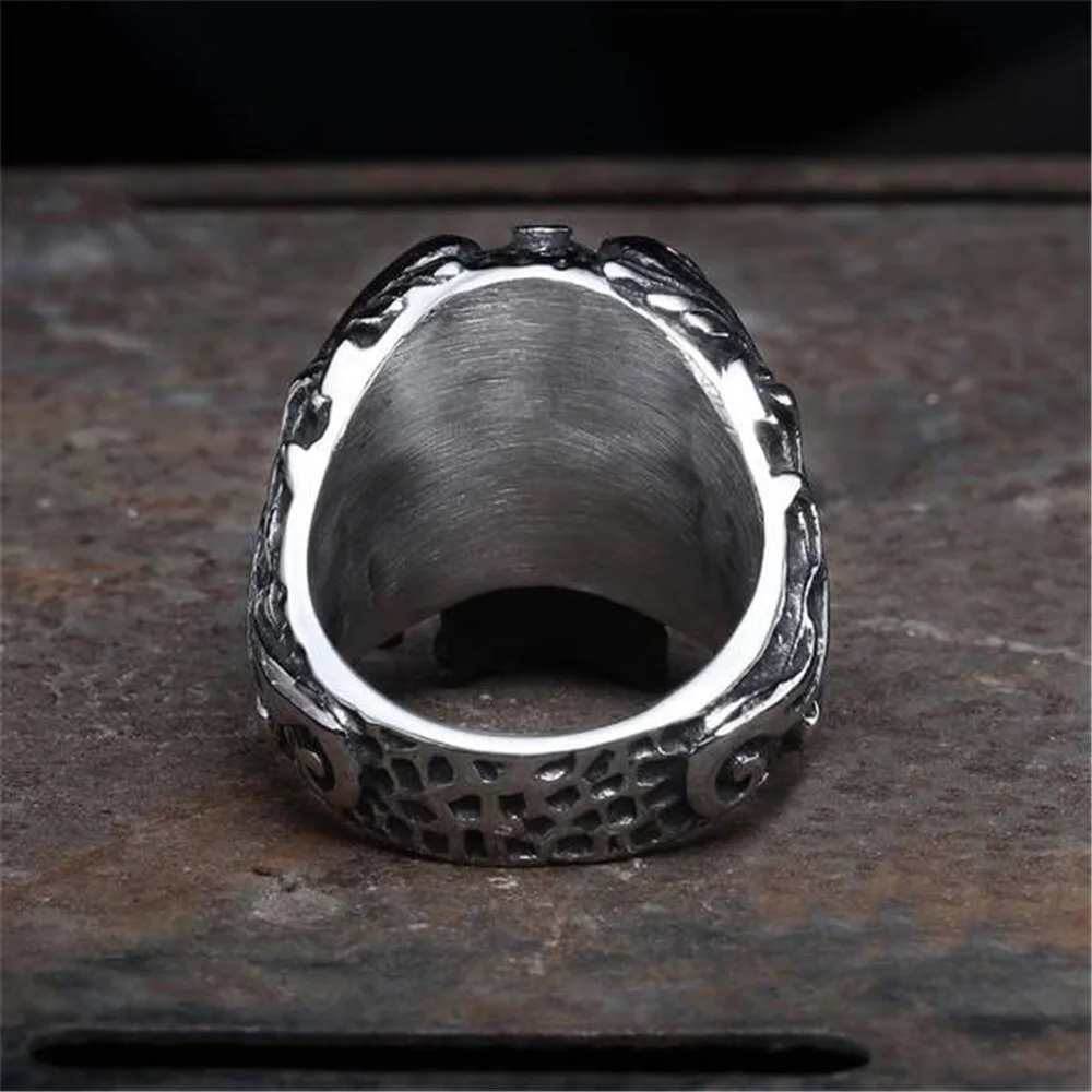 

Trendy Fashion Retro Freemason Ghost Head Skull Men Rings Domineering Pop Hip Hop Rock Party Locomotive Accessories Jewelry