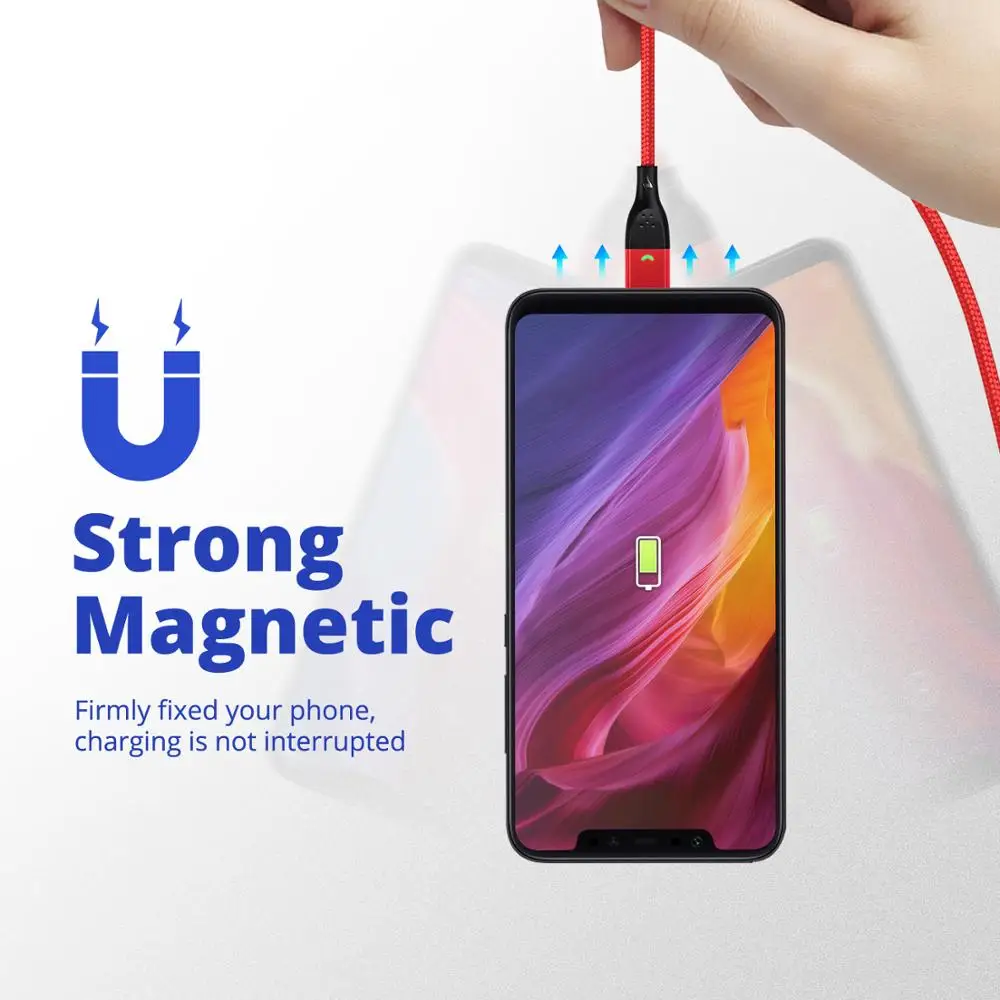 Магнитный кабель ANMONE usb-c Micro USB для Xiaomi Samsung Iphone мобильный телефон | Мобильные