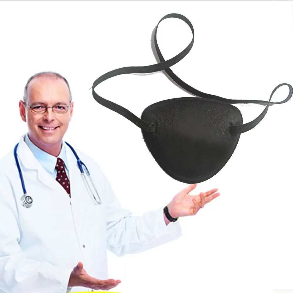 Унисекс Черные однотонные глазную повязку моющиеся Регулируемый портом мама