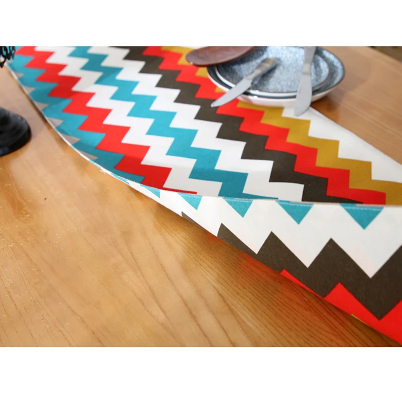 Модная цветная Декоративная скатерть ML334B с волнистыми полосками и активным