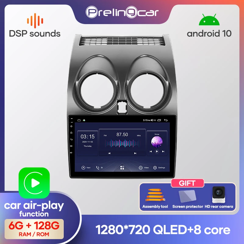 Автомагнитола Prelingcar 2 Din Android 10 0 без DVD мультимедийный видеоплеер GPS-навигация для