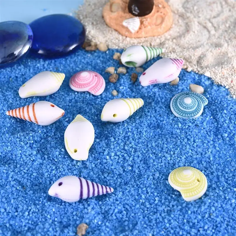 10 шт. Разноцветные морские пляж ракушки мини-раковины аквариумный декор в