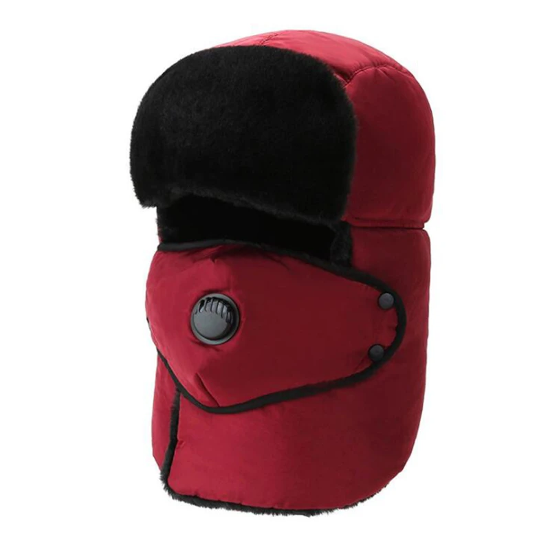 1 шт. плотная шапка унисекс дышащая съемная маска для лица зимняя теплая и