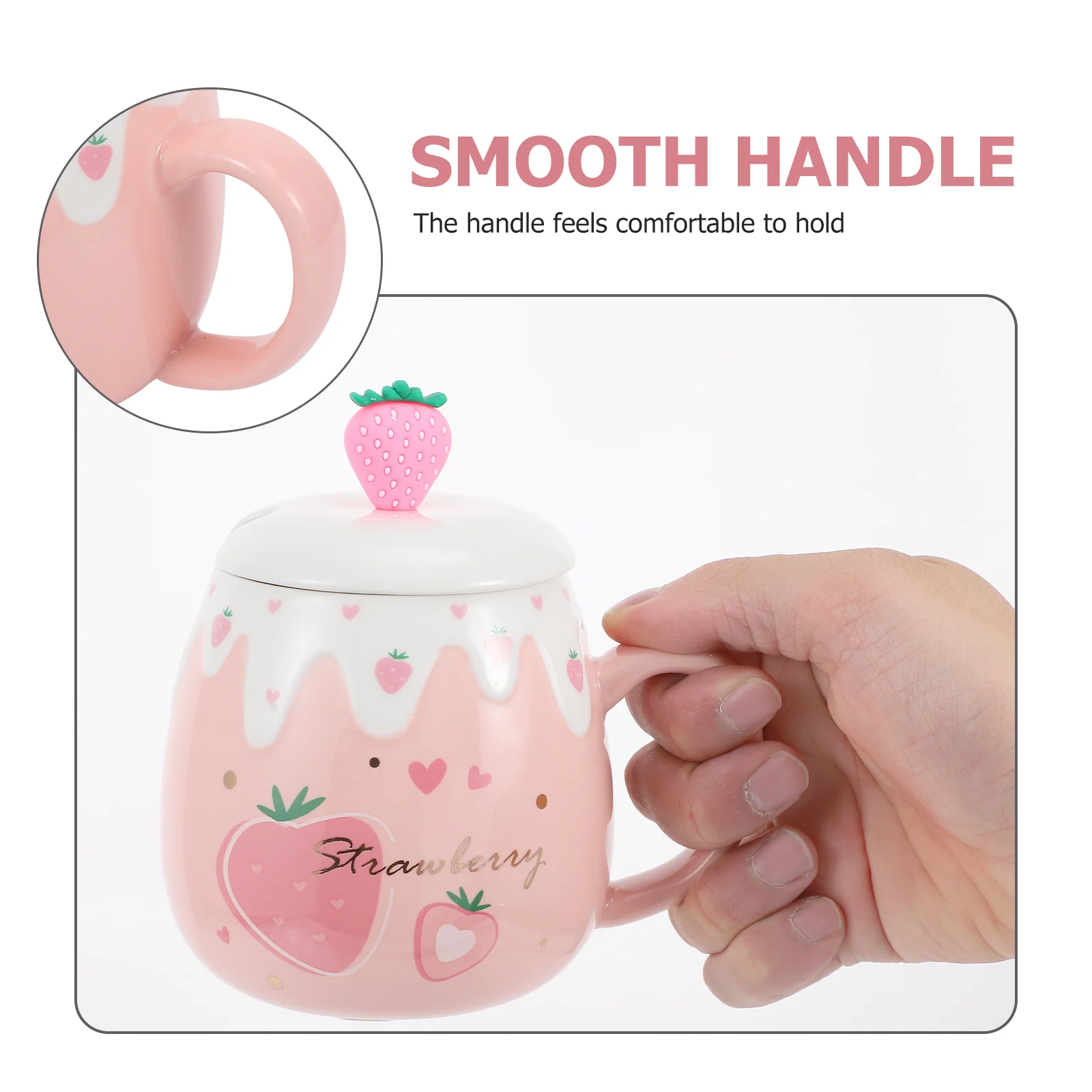 1 Set Adorable Ceramic Water Cup Office Use Mug with Scoop Lid ) | Дом и сад