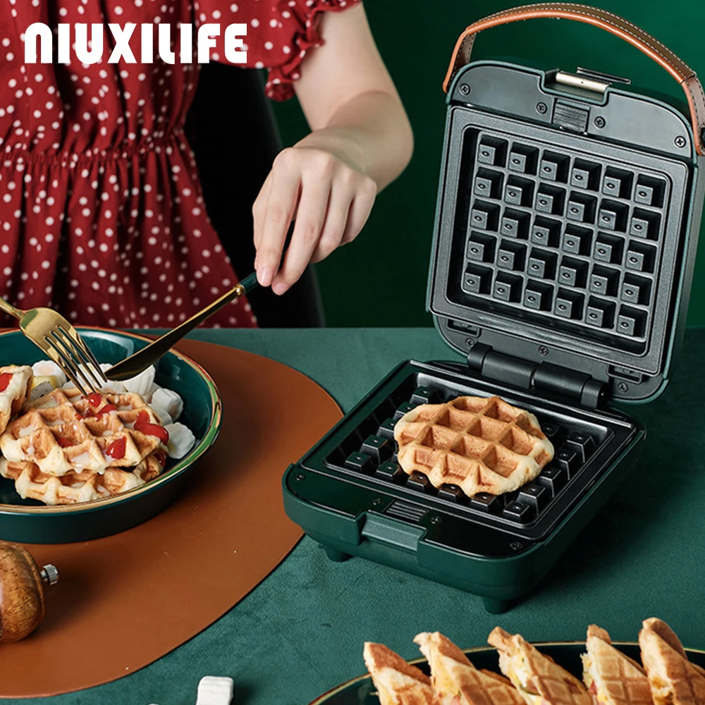 

NIUXILIFE Waffle Maker Machine Sandwich Maker Electric Machine Breakfast Donut Machine