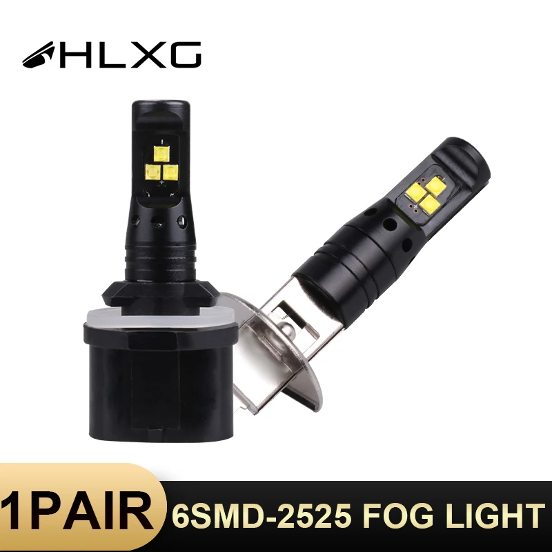 2 шт. H1 H3 Led 880 881 туман светильник s лампы 6SMD 2525 1800LM 6000K белый вождение автомобиля