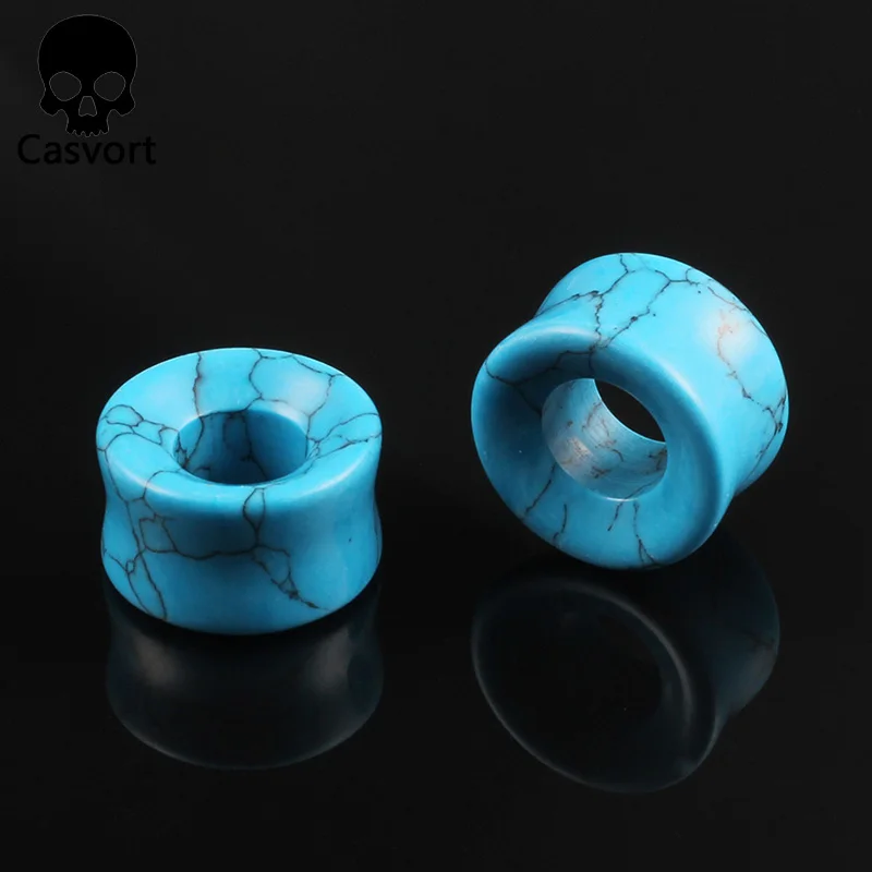 Casvort 2 шт. камень пирсинг уха, ювелирное изделие для тела, измерительные приборы Вилки растяжители для туннелей Серьги Тоннели расширитель мода подарок 2 шт./лот