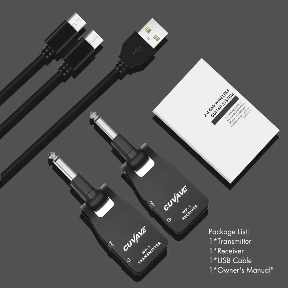 Беспроводная гитарная система 2 4G дальность передачи 30 м передатчик и приемник