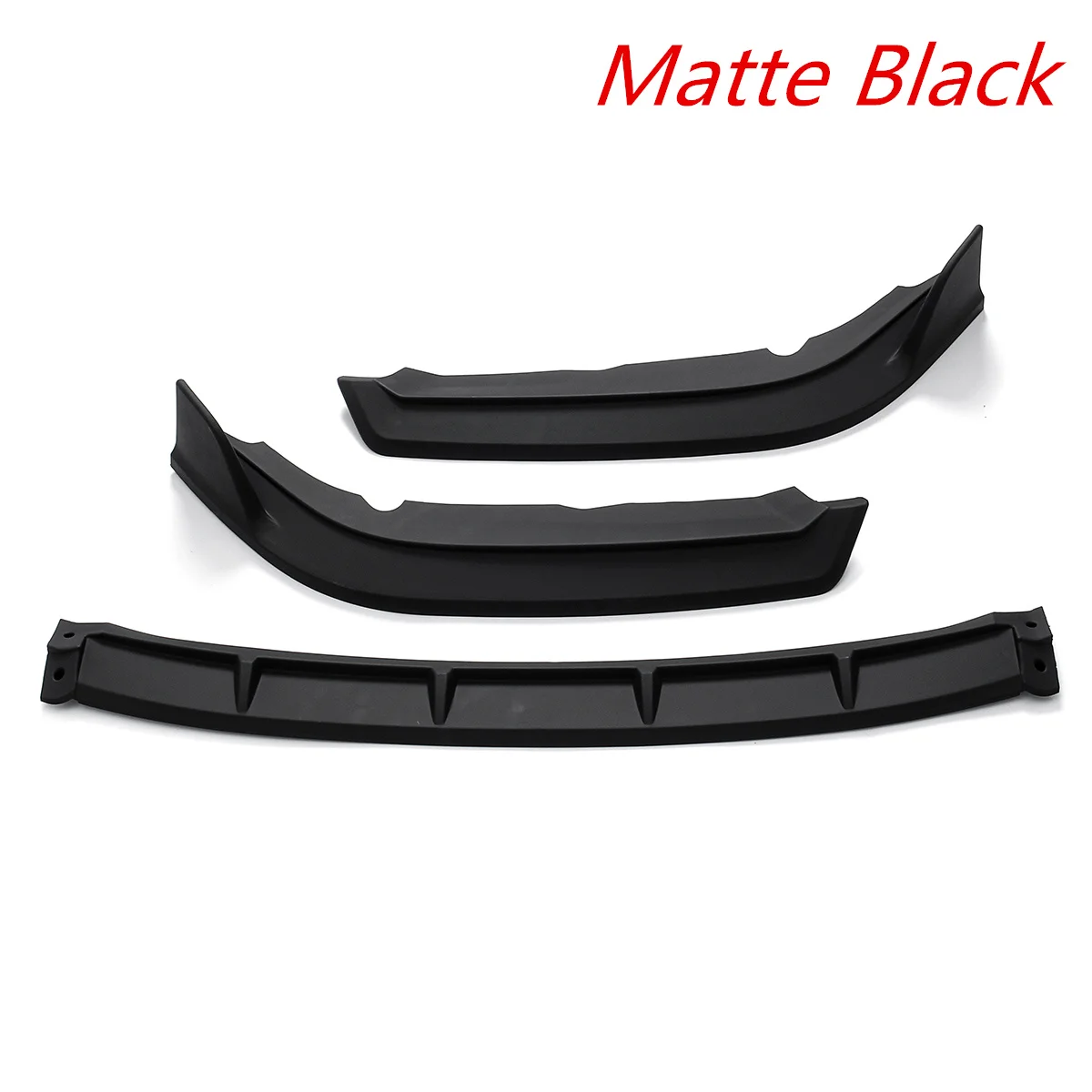 Matte Black 3 шт Автомобильный передний бампер сплиттерная губа разветвители диффузор для губ комплект протекторов спойлер Крышка Накладка для Honda Для Civic - Цвет: Matte Black