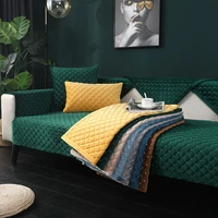 nordic thicken plush sofa cover luxury holland velvet anti slip cushion for living room furniture slipcover couch backrest towel