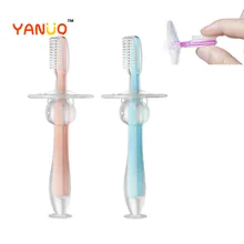 YANUO – brosse à dents en Silicone souple pour enfants, brosse à dents en poils pour les dents de lait, soins buccaux pour enfants, outil d'enseignement, brosse pour bébé, cadeaux