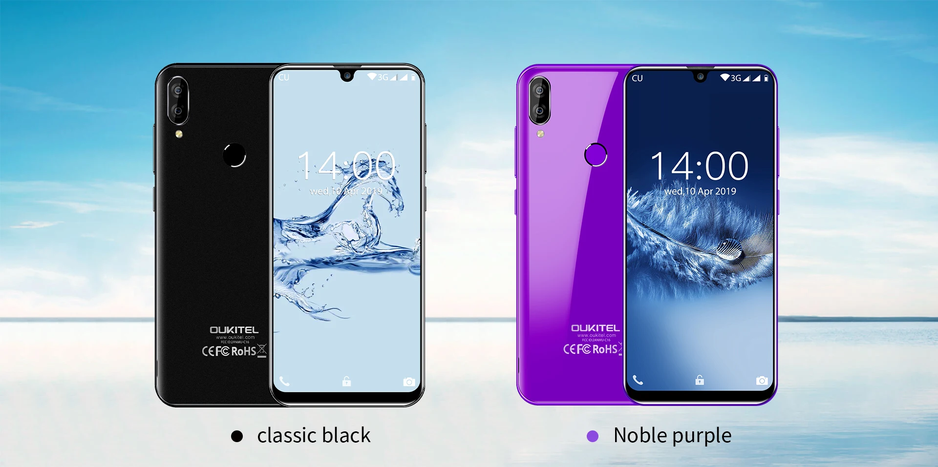 OUKITEL C16 2 ГБ 16 ГБ Android 9,0 смартфон 5,71 ''19:9 MT6580P отпечаток пальца Лицо ID капля экран 5 В/1A 2600 мАч мобильный телефон
