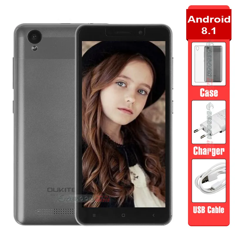Смартфон Oukitel C10 Android 8 1 5 0 дюйма 18:9 дисплей 3g Гб + MTK6580 четырехъядерный 3 ГГц две sim